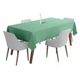 thumbnail image 1 of Vargottam Indoor/Outdoor Tablecloth 58" x 102" Inch Rectangular Tablecloth with Umbrella Hole & Zipper, Waterproof Patio Table Cloths, Spring/Summer Table Covers for Backyard /BBQs - Aquamarine Green, 1 of 6