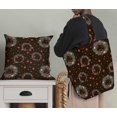 thumbnail image 5 of Soimoi Brown Modal Satin Fabric Wreath & Dots Print Sewing Fabric Yard 42 Inch Wide, 5 of 5