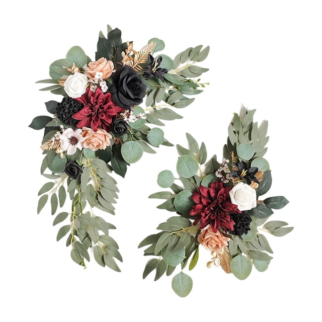 Abbracc 2 Pieces Artificial Wreath Artificial Floral Swag Simulation Garland Flower Swag A