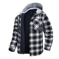 thumbnail image 1 of RKSTN Mens Flannel Shirt Jacket with Quilted Lined Long Sleeve Plaid Coat Winter Button Down Hooded Thick Outwear Winter with Pockets, 1 of 5