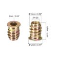 thumbnail image 2 of Unique Bargains 1/4-20 x 15mm Threaded Inserts Nuts, 100 Pack Wood Insert Nuts with Hex Wrench, 2 of 5