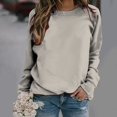 thumbnail image 2 of Sweat-shirts Décontractés à Col Rond à Manches Longues Coupe Ample Pull-Overs Doux Automne Vêtements de Mode, 2 of 5