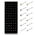 thumbnail image 2 of 60pcs Crystal Rhinestone Nose Ring Bone Stud Steel Gift Body Piercing W0D7, 2 of 6