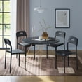 thumbnail image 1 of Modern Stackable Dining Chairs, Waterproof Plastic Seat with Ergonomic Back, Metal Legs, Easy Assembly, Space-Saving Kitchen Chairs for Dining Room, Indoor Outdoor Use, 45.5x40x76.5cm, 1 of 7