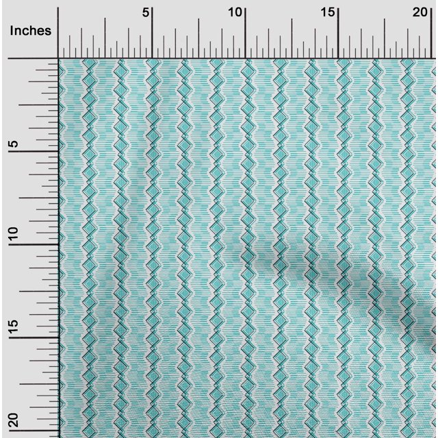 oneOone Cotton Poplin Fabric Diamond Geometric Print Fabric By Yard 56 Inch Wide