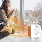 Vadktai Space Heater, Portable Mini Heater for Home and Office, Energy-Efficient Small Space Heater with Overheating Protection, Retro Heater for Bedroom, Camping Tent, RV Trailer
