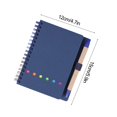 thumbnail image 4 of A5 Spiral Bound Notebook with 8mm Grid Pages and Kraft Paper Cover, Includes Stickers, Index Tabs and Pen for Organized Note Taking, 4 of 8
