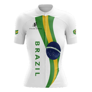 Brazil Flag Women's Cycling Jersey - XXS