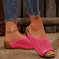 thumbnail image 4 of Womens Wedge Orthopedic Sandals 2025 Comfortable Leather Arch Support Orthotic Platform Walking Dress Slip on, 4 of 7