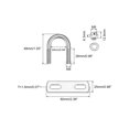 thumbnail image 2 of Unique Bargains Rond U-Bolts 2 Ensembles 24mm (0,94 ') Largeur Intérieure 49mm Longueur M8 304 Acier Inoxydable avec Rondelles d'Écrous et Plaques, 2 of 5