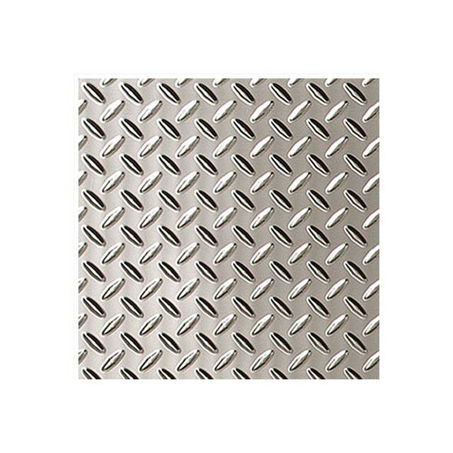 Fasade Diamond Plate Brushed Nickel Wall Panel Sample 12" x 12"