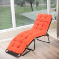 thumbnail image 2 of Gymax Ensemble de 4 Coussins de Chaise Longue 73 Pieds' Coussin Rembourré pour Fauteuil Inclinable Rouge-Orange, 2 of 10