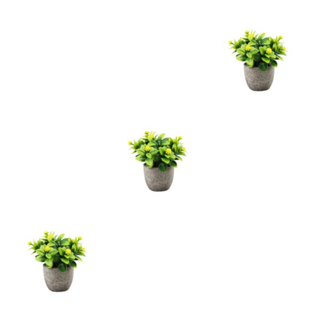 Redempat Plastic Easy To Clean Artificial Succulent Realistic Appearance Long-lasting Durability Eco-friendly newyellowbabysbreath 3Set