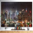 thumbnail image 2 of Design Art - Lit NYC Manhattan Skyline, 2 of 5