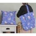 thumbnail image 5 of Soimoi Blue Poly Georgette Fabric Unicorn & Rainbow Nature Print Fabric by the Yard 52 Inch Wide, 5 of 5
