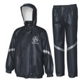 thumbnail image 1 of EMMO All-Weather Breathable Rain Suit for Riders, E-Bikes, Motorcycles & Outdoor Use (ventilated back panel, reflective visibility, adjustable hood and cuffs, practical multi-pocket commuting design), 1 of 9