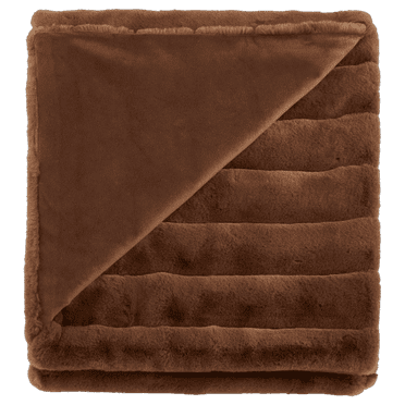 Bouclair Rust Cougar Faux Fur Throw 50x60 in (127x152 cm)