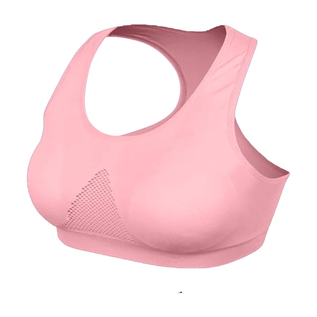 Yuyuzo Sport Bra for Women Plus Size High Impact Comfortable Mesh Bra Racerback Workout Padded Yoga Bras