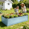 thumbnail image 3 of Noble House Raised Garden Bed, Galvanized Planter Box Stand Outdoor,Herbs, 3 of 5