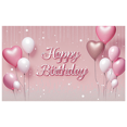 thumbnail image 2 of Pink Balloons Birthday Banner Decorative Background Polyester Material for Birthday Party Celebration Indoor Decoration, 2 of 4