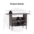 thumbnail image 4 of Costway Patio Rattan Wicker Bar Height Counter Table Storage Shelf Rail Garden, 4 of 10