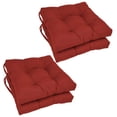 thumbnail image 1 of 16-inch Solid Twill Square Tufted Chair Cushions (Set of 4), 1 of 2