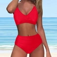thumbnail image 1 of LSLJS Mode Bikini Sans Manches pour Femmes Ensemble Maillot de Bain Rehausseur Rembourré Maillot de Bain de Plage, Maillots de Bain Bikini pour Femmes, 1 of 7