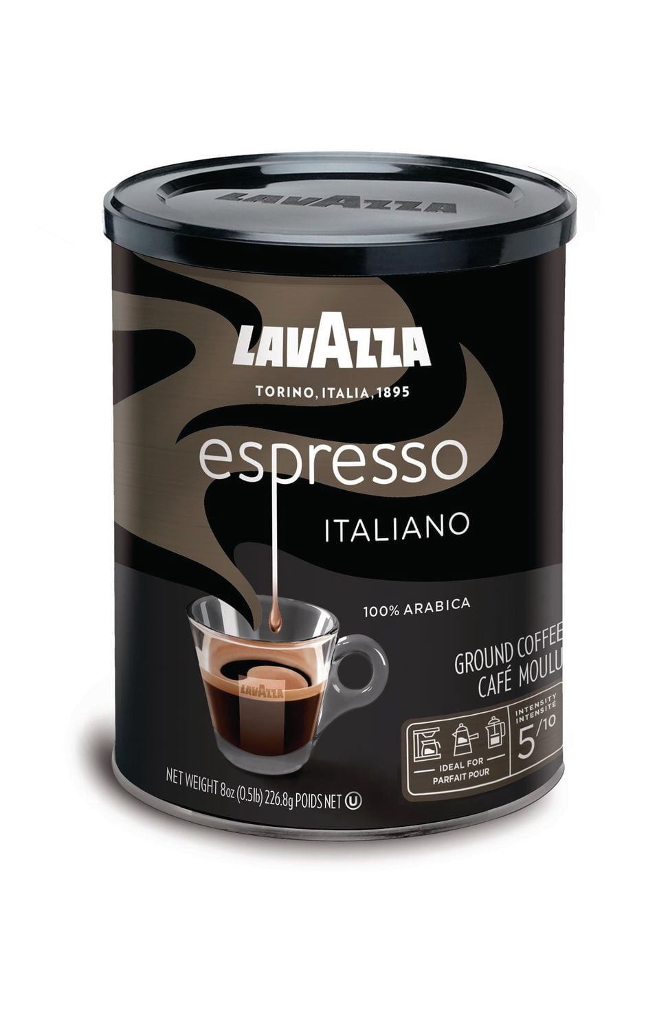 Lavazza - Caffe Espresso Tin - Medium Roast, Italiano Ground Coffee - 227g