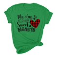thumbnail image 4 of Pisexur T-shirt de la Saint-Valentin Haut T-shirt de la Saint-Valentin pour Femme Amour Imprimé T-shirt à Manches Courtes Haut à Manches Courtes Col Rond Haut/chemise, 4 of 5