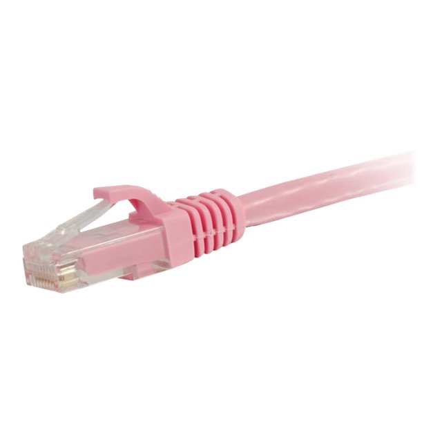 C2G 25 Pi Cat6a Sans Accroc Non Blindé (UTP) Patch Réseau Câble Ethernet - Rose - Patch Câble - RJ-45 (m) vers RJ-45 (m) - 25 Pi - UTP - CAT 6a - Moulé, Sans Accroc, Échoué - Rose