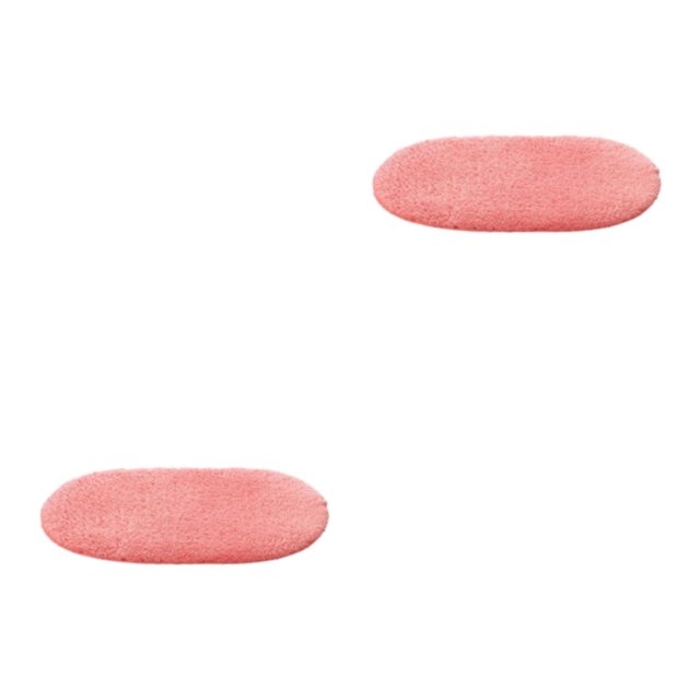Thinsony Polyester Stylish Bathroom Carpet With Non-slip For Any Room Easy To Clean Bathroom Rugs Soft watermelon red 2Set