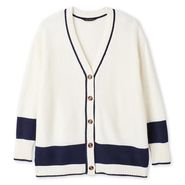 Cardigan à blocs de couleurs Lane Bryant Plus pour femmes