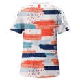 thumbnail image 5 of TopLLC Hauts Grande Taille pour Femmes Manches Courtes Col Rond T-Shirt Coupe Ample Dentelle Tunique à Volants Ajourée, 5 of 5