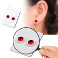 thumbnail image 3 of 5 Pair Crystal Non Piercing Clip on Magnetic Ear Magnetic Ear Studs Mens Womens Magnet Fake Earrings, 3 of 7