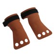 thumbnail image 4 of Lifting 2pcs Gymnastics Palm Protector Imitation Leather Three Fingers Hand Grip for Pull Up Weight Lifting Training, 4 of 7