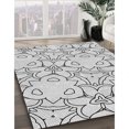 thumbnail image 3 of Ahgly Tapis d'Intérieur Lavable en Machine Carré Transitionnel Gris Platine, 3 Pieds Carré, 3 of 7