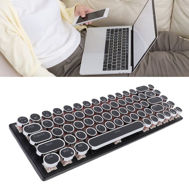 Clavier de Jeu RVB, Clavier Filaire Compact à 68 Touches avec Rétroéclairage LED 60 % Sensation Mécanique, Branchement pour PC, Jeu, Affaires, Travail