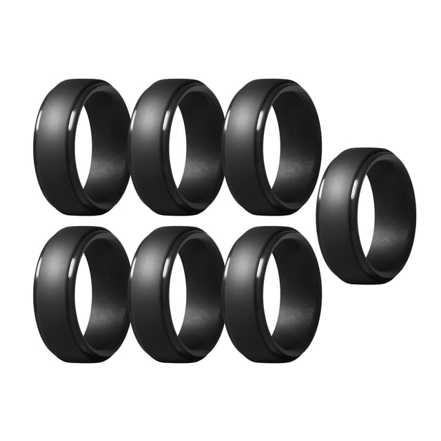 Bague en Silicone 7 Pcs, Bague de Sport de Plein Air pour Homme