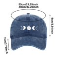 thumbnail image 4 of HNMKIU Moon Embroidery Distressed Washed Baseball Cap Classic Unstructured Low Profile Dad Hat for Daily Use Baseball Hats 03_Navy,One Size, 4 of 4