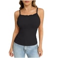 thumbnail image 1 of Besolor Camisoles pour Femmes Été en Dentelle Patchwork Col Ras du Cou Sans Manches à Bretelles Spaghetti Camis Confortables Couche de Base Ajustée Débardeur, 1 of 7