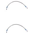thumbnail image 2 of VONKY Motorcycle Brake Oil Hose Line Pipe Fitting Stainless Braided Steel Silver 70cm 2Set, 2 of 6