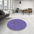 thumbnail image 4 of Ahgly Company Tapis d'Intérieur Rectangulaire Transitionnel Lavable à la Machine Violet Améthyste Violet, 2 Pieds x 3 Pieds, 4 of 7