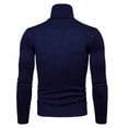 thumbnail image 4 of IROINNID Men's Turtleneck Long Sleeve Jumper Mid-Length Solid Color Knit Pullover Trim Base Sweater Blouse, 4 of 6