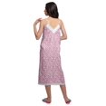 thumbnail image 2 of Moomaya Robe de Nuit Imprimée pour Femmes, Col en V, Bretelles Spaghetti, 2 of 6