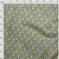 thumbnail image 3 of oneOone Silk Tabby Fabric Leaves & Floral Check Printed Craft Fabric BTY 42 Inches Wide, 3 of 4