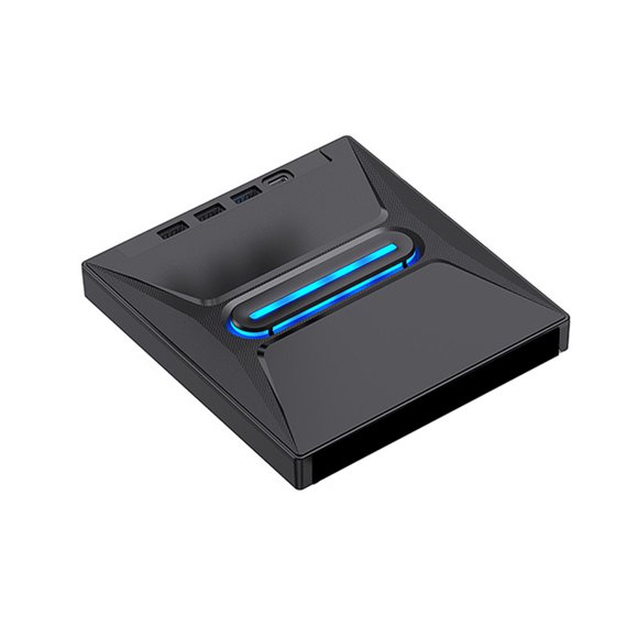 7‑In‑1 External USB DVD Drive USB3 0 Type‑C Portable Burner Writer with USB Ports SD Slot for Laptop Desktop Mac Windows System