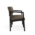 thumbnail image 4 of Lenox Steel Reception Waiting Room Healthcare Loveseat / Black Steel / Brown, 4 of 5
