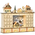 thumbnail image 1 of HOMCOM Christmas Advent Calendar Light Up Store Countdown Drawer, Village, 1 of 9