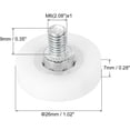 thumbnail image 3 of 8Pcs Plastic Drawer Pulley Replacement Wheels Bearing Small Pulley With Nuts Shower Room Pulley Rollers Runners Hardware, 3 of 8