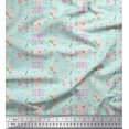 thumbnail image 1 of Soimoi Green Modal Satin Fabric Cupcake Party Print Fabric by Yard 42 Inch Wide, 1 of 5